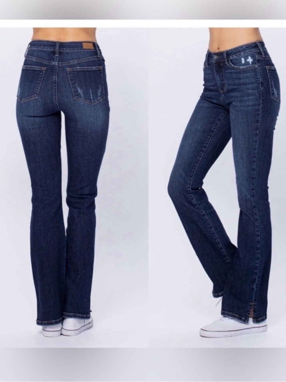 Judy Blue denim slim cut bootcut high rise jeans sz 11/30 Boho